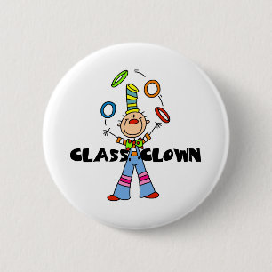Badge Rond 5 Cm Clown de classe