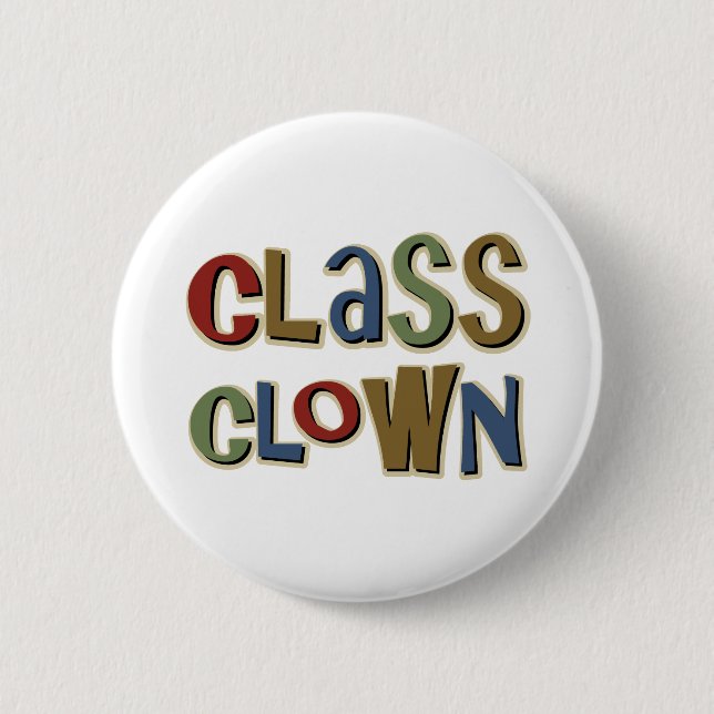 Badge Rond 5 Cm Clown de classe (Devant)