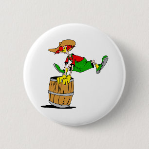 Badge Rond 5 Cm Clown de rodéo