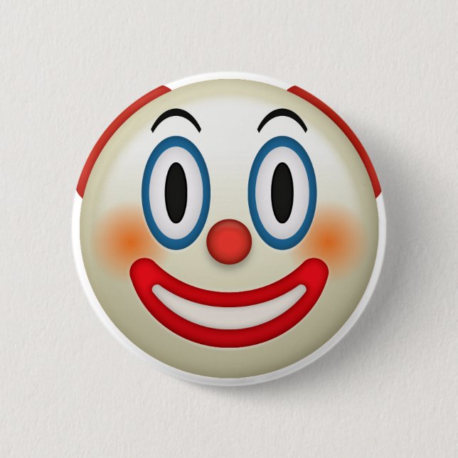 Badge Rond 5 Cm Clown fou Emoji (Devant)