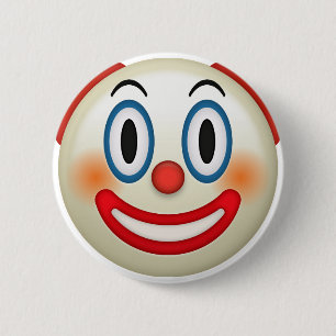 Badge Rond 5 Cm Clown fou Emoji