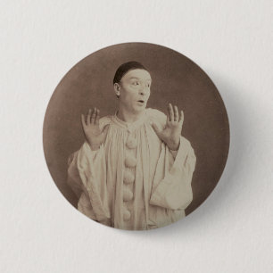 Badge Rond 5 Cm Clown Pierrot vintage