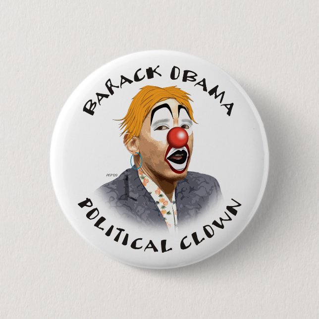 Badge Rond 5 Cm Clown politique (Devant)