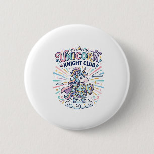 Badge Rond 5 Cm Club Chevalier Licorne Imprimé Prêt Vêtement Graph