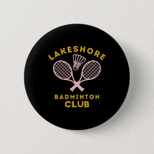 Badge Rond 5 Cm Club de badminton mignon de Lakeshore Preppy Graph