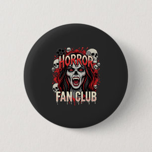 Badge Rond 5 Cm Club de fans de l'horreur d'Halloween crâne de vam