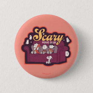 Badge Rond 5 Cm Club de film d'horreur Peanuts sur le canapé d'Hal
