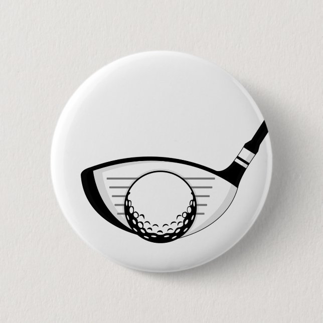 Badge Rond 5 Cm Club de golf et insigne de boule (Devant)