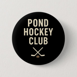 Badge Rond 5 Cm Club de hockey sur glace en plein air Crossed Stic