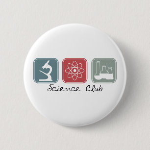 Badge Rond 5 Cm Club de la Science (carrés)
