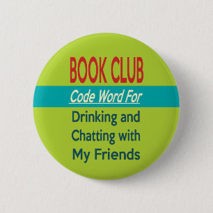 Badge Rond 5 Cm Club de lecture - codez le mot
