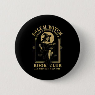 Badge Rond 5 Cm Club de lecture de livres de sorcières de Salem Ha