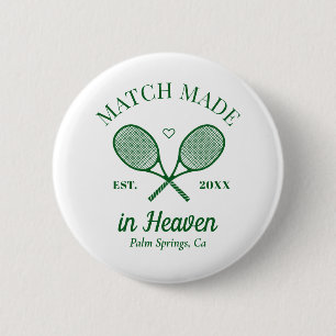 Badge Rond 5 Cm Club de tennis Bachelorette fait au ciel