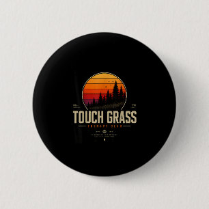 Badge Rond 5 Cm club de thérapie tactile herbe style rétro streetw