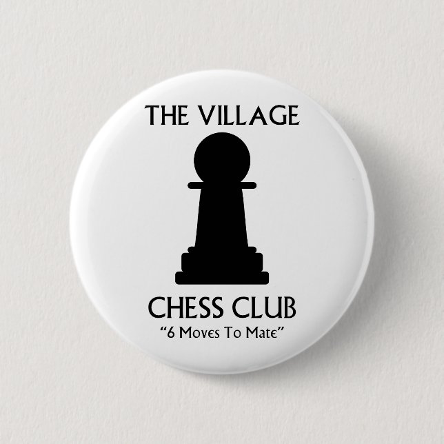 Badge Rond 5 Cm Club d'échecs de village (Devant)