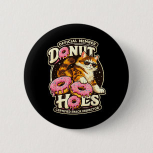 Badge Rond 5 Cm Club des fans de trous de donut Humour de nourritu