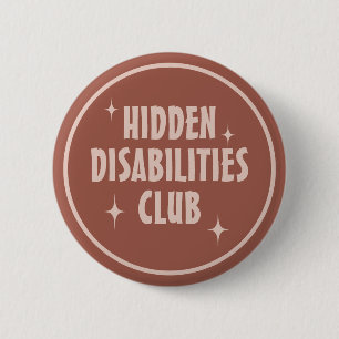 Badge Rond 5 Cm Club des handicaps invisibles Moderne accrocheur