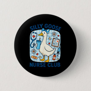 Badge Rond 5 Cm Club des infirmières drôles et idiotes humour infi