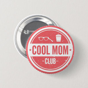 Badge Rond 5 Cm Club des Mamas Cool Design de Mama Rétro Vintage
