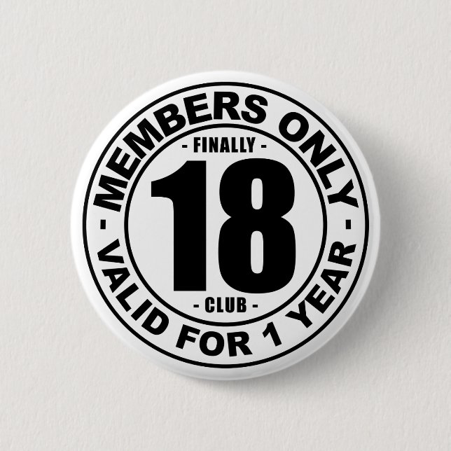 Badge Rond 5 Cm Club enfin 18 (Devant)