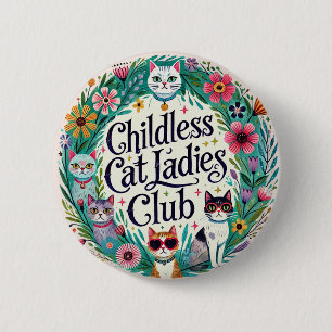 Badge Rond 5 Cm Club féminin sans chats