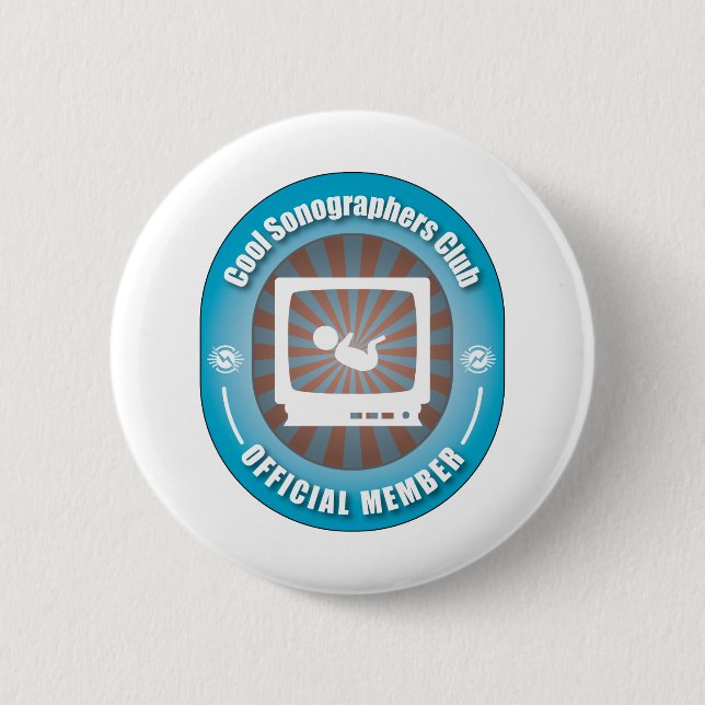 Badge Rond 5 Cm Club frais de Sonographers (Devant)