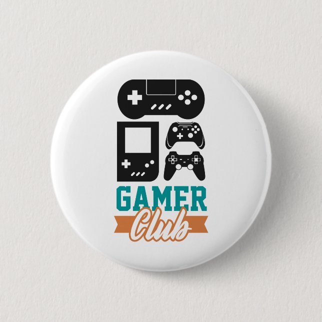 Badge Rond 5 Cm Club Gamer (Devant)