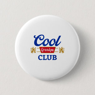 Badge Rond 5 Cm Club Grand-père Retro Cool Famille Correspondante 