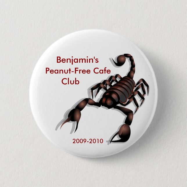 Badge Rond 5 Cm Club Sans Arachide de café (Devant)