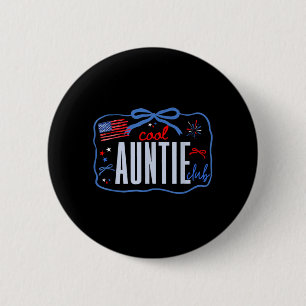 Badge Rond 5 Cm Club Tatie Cool Bow Patriote 4 Juillet