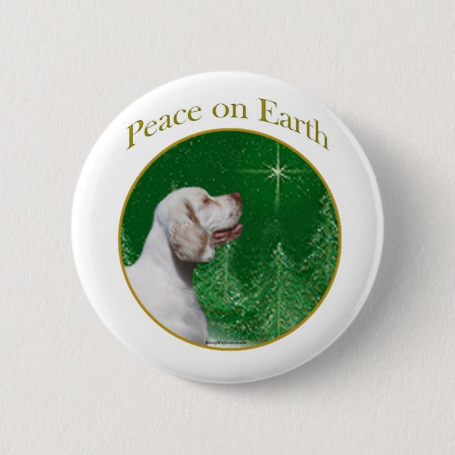 Badge Rond 5 Cm Clumber la paix espagnole (Devant)