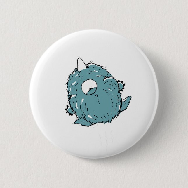 Badge Rond 5 Cm Clyde a accidentellement bu l'hélium ! Bouton (Devant)