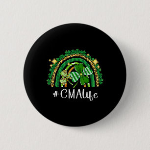 Badge Rond 5 Cm Cma Certifié Istant Médical Arc-en-ciel St-Patrick