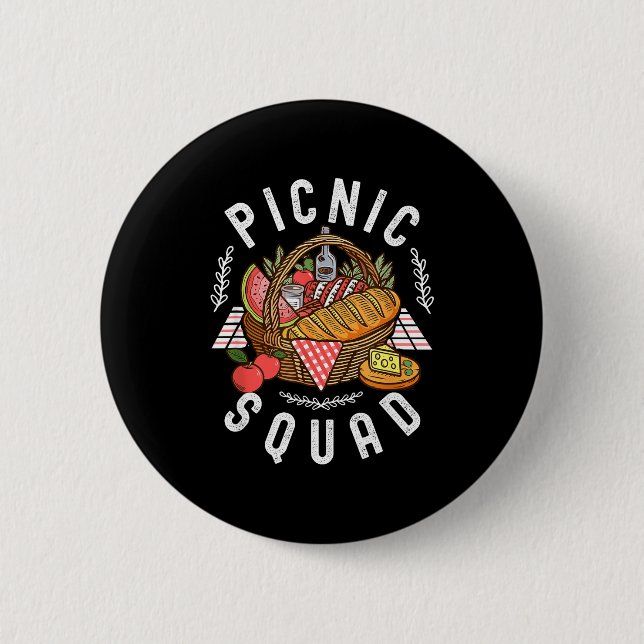 Badge Rond 5 Cm Cnic Squad Funny Family Reunion Friends Cnicking Q (Devant)