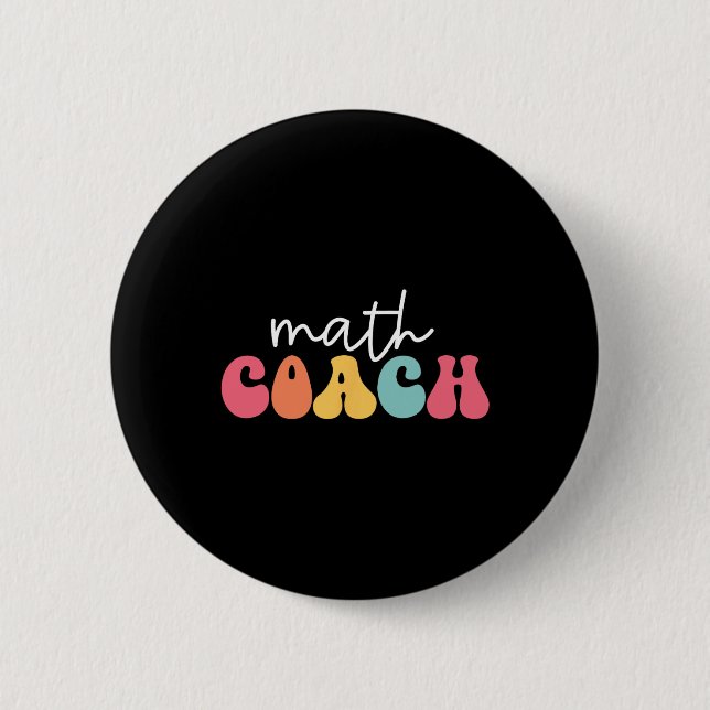 Badge Rond 5 Cm Coach de mathématiques Professeur de mathématiques (Devant)