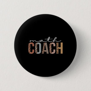 Badge Rond 5 Cm Coach Math Leopard Appréciation Amusement Pour Les