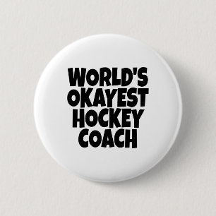 Badge Rond 5 Cm Coachi du mentor principal des entraîneurs de hock