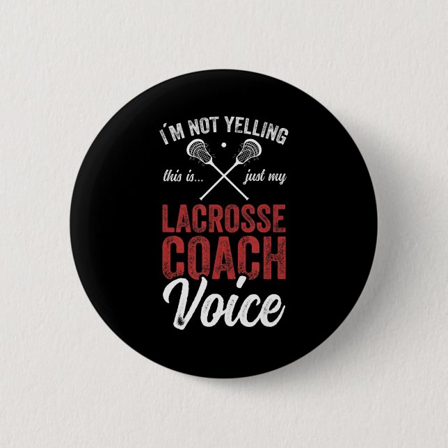 Badge Rond 5 Cm Coaching autocar de crosse Lacrosse Player Quot (Devant)