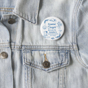 Badge Rond 5 Cm Coastère cowgirl Blue Ocean Bachelorette week-end