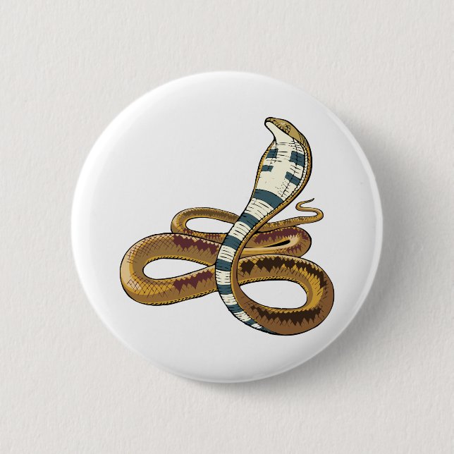 Badge Rond 5 Cm cobra (Devant)