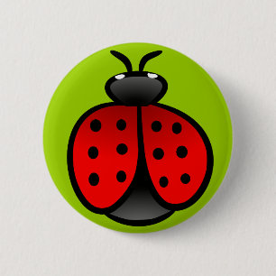 BADGE ROND 5 CM COCCINELLE