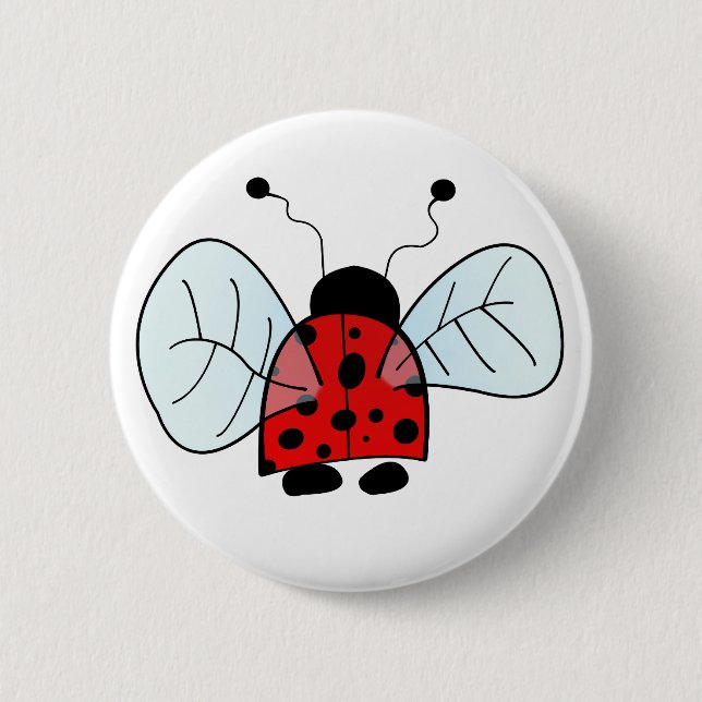 Badge Rond 5 Cm coccinelle (Devant)