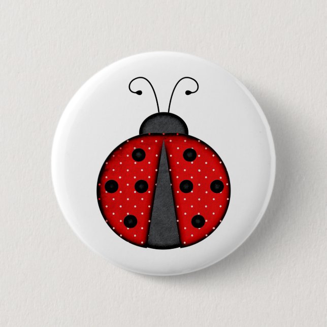 Badge Rond 5 Cm Coccinelle mignonne (Devant)