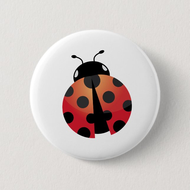 Badge Rond 5 Cm Coccinelle mignonne (Devant)