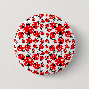 Badge Rond 5 Cm coccinelles chanceuses