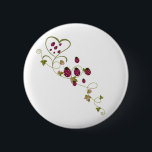 Badge Rond 5 Cm Coccinelles d'amour<br><div class="desc">grande conception</div>