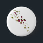 Badge Rond 5 Cm Coccinelles d'amour<br><div class="desc">grande conception</div>