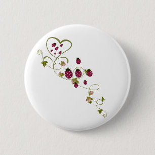 Badge Rond 5 Cm Coccinelles d'amour