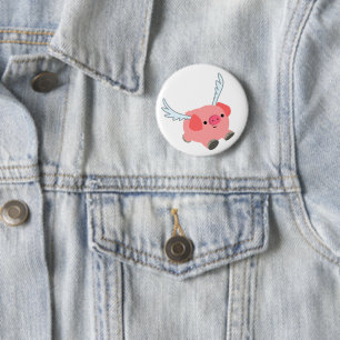 Badge Rond 5 Cm Cochon De Dessin À Charme
