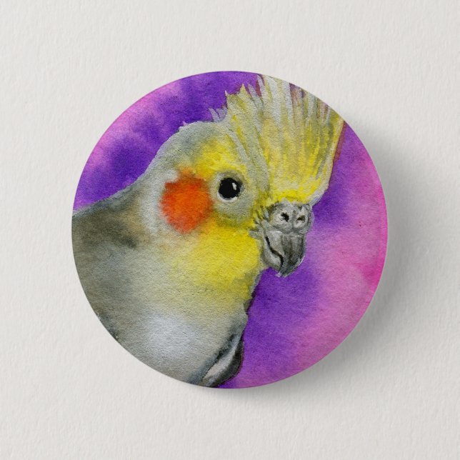 Badge Rond 5 Cm Cockatiel de disco (Devant)